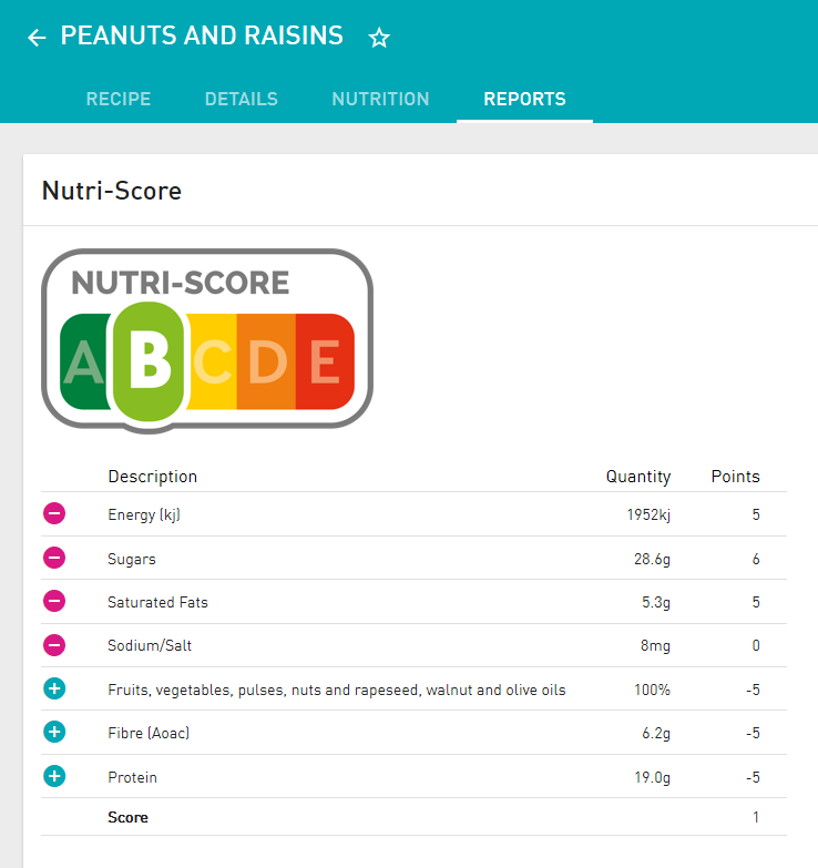 How can I obtain the Nutri-Score report? – NutriCalc